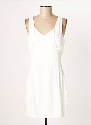 Robe courte sans manche sans manche blanc LPB femme
