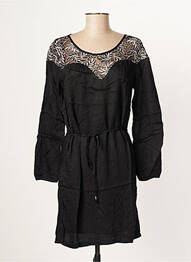 Robe courte manches longues manches longues noir CARMINN femme