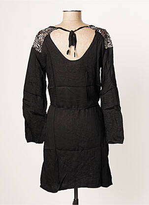Robe courte manches longues manches longues noir CARMINN femme