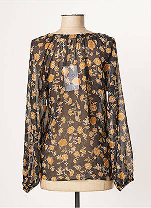Blouse légère et transparente manches longues noir LPB femme