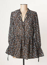 Blouse légère et transparente manches longues noir MOLLY BRACKEN femme