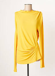 Top tissage jersey manches longues jaune SMASH! femme