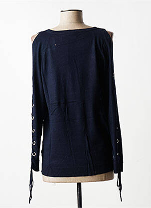 Pull coupe droite manches longues bleu LPB femme