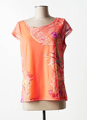 Top stretch manches courtes orange SMASH! femme