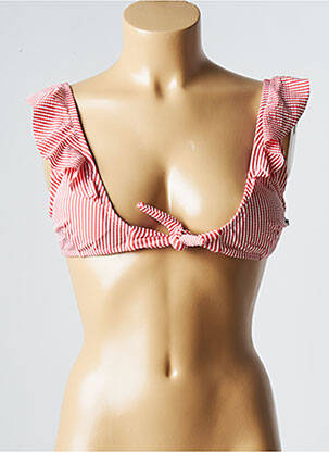 Haut de maillot de bain stretch haut soutien-gorge avec mousse de rembourrage amovible rouge LE BAIN PAR MOLLY BRACKEN femme