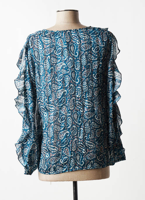 Blouse manches longues manches longues bleu MOLLY BRACKEN femme