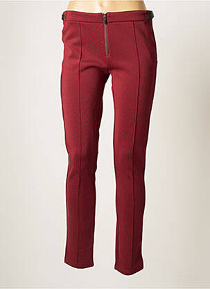 Pantalon slim taille basse taille basse rouge MADISON femme