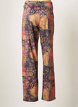 Pantalon droit tissage crêpe taille haute noir SMASH WEAR femme