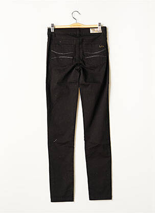 Pantalon slim tissage popeline taille normale noir LPB femme