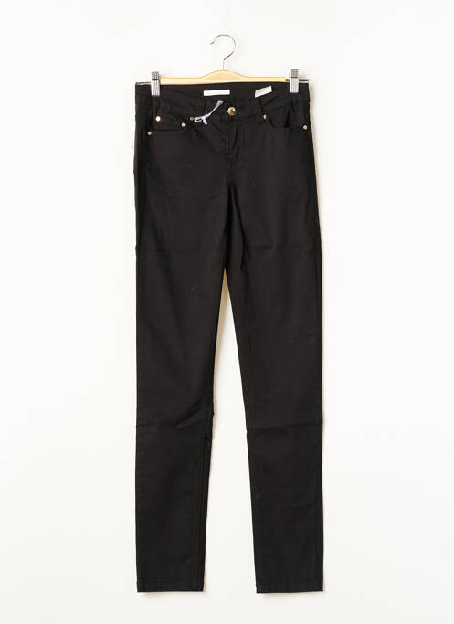 Pantalon slim tissage popeline taille normale noir LPB femme