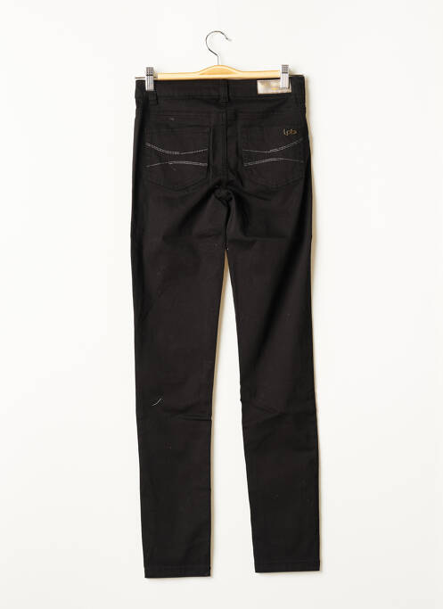 Pantalon slim tissage popeline taille normale noir LPB femme