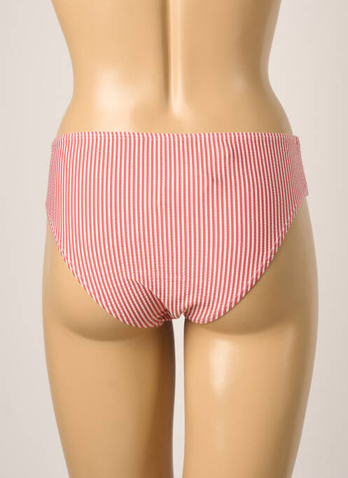Bas de maillot de bain imprimé rayures culotte rouge MOLLY BRACKEN femme