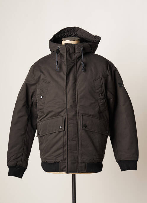 Blouson fermeture zippée sous rabat pressionné noir JACK & JONES homme