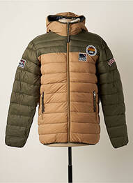 Doudoune manches longues a capuche beige JACK & JONES homme