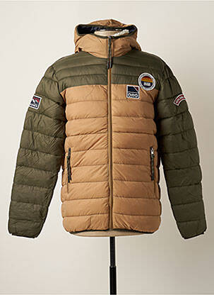 Doudoune manches longues a capuche beige JACK & JONES homme