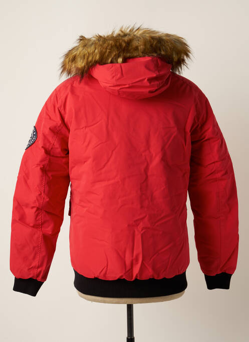 Parka manches longues a capuche rouge JACK & JONES homme