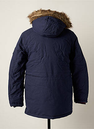 Parka manches longues a capuche bleu JACK & JONES homme