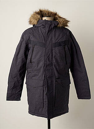 Parka poignets bords-côtes a capuche gris JACK & JONES homme