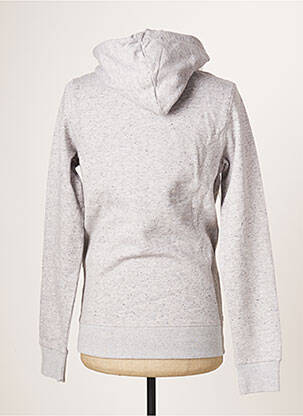 Sweat-shirt à capuche broderie manches courtes gris JACK & JONES homme