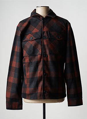 Veste casual coupe droite marron JACK & JONES homme
