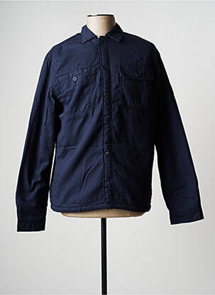 Veste casual finition intérieure fourrure synthétique bleu JACK & JONES homme