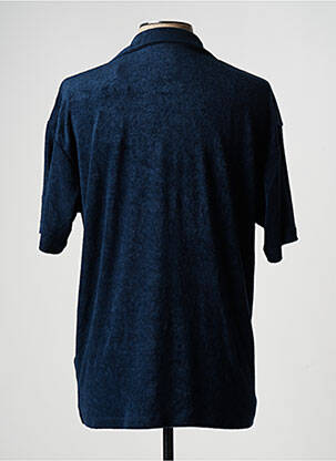 Chemise manches courtes col tailleur bleu JACK & JONES homme