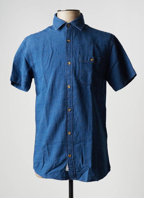 Chemise manches courtes imprimé fantaisie bleu JACK & JONES homme