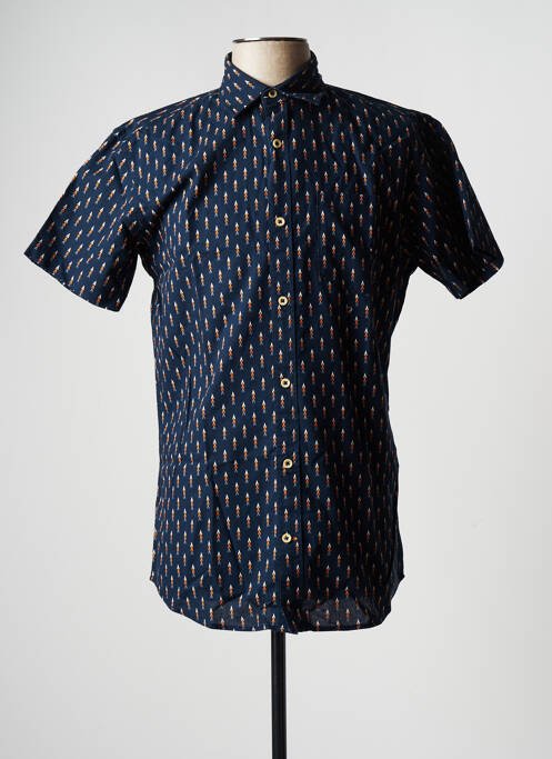 Chemise manches courtes bleu JACK & JONES pour homme