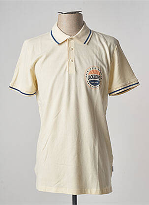 Polo stretch manches courtes beige JACK & JONES homme
