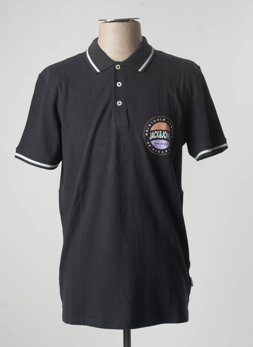 Polo stretch manches courtes noir JACK & JONES homme