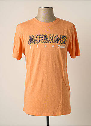 T-shirt orange JACK & JONES pour homme