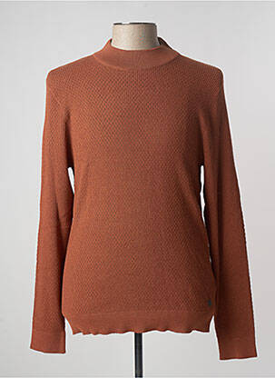 Pull col rond manches longues marron JACK & JONES homme