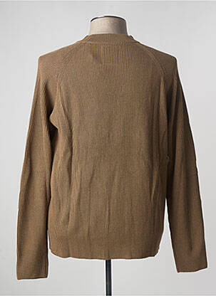 Pull col rond manches longues beige JACK & JONES homme