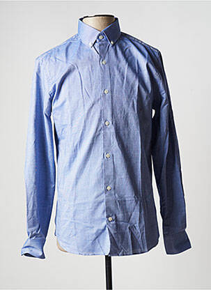 Chemise manches longues manches longues bleu OX'VILLE homme