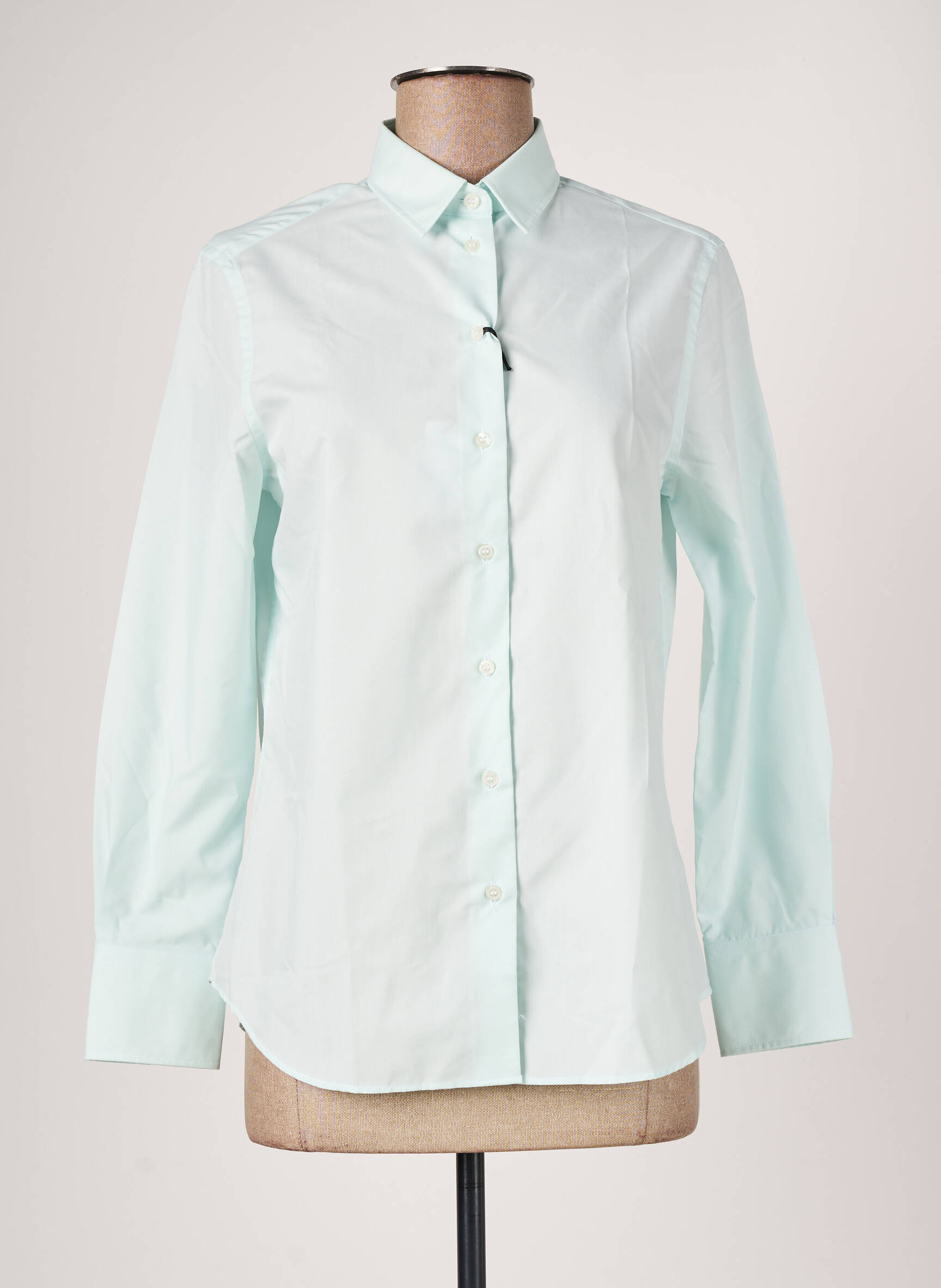 Chemisier coupe droite manches longues bleu OX'VILLE femme