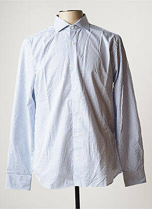 Chemise manches longues manches longues bleu OX'VILLE homme