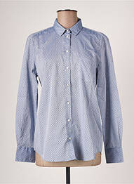 Chemisier coupe droite manches longues bleu OX'VILLE femme