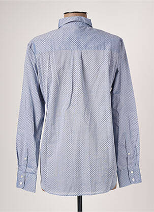 Chemisier coupe droite manches longues bleu OX'VILLE femme