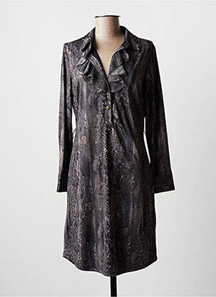 Robe courte manches longues manches longues noir K-DESIGN femme