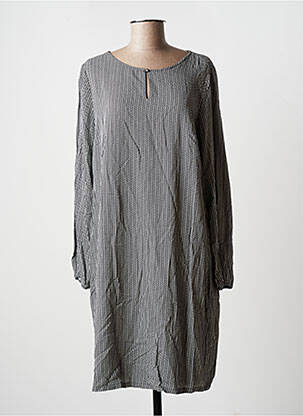 Robe mi-longue manches longues manches longues noir STREET ONE femme