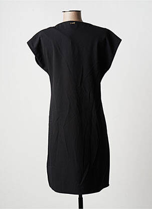 Robe courte manches courtes manches courtes noir ANGY SIX femme