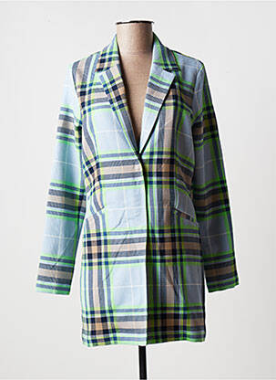Manteau long coupe droite sans capuche bleu STREET ONE femme