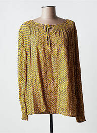 Blouse col rond manches longues jaune BRANDTEX femme
