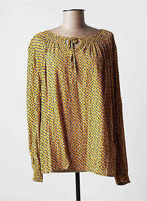 Blouse col rond manches longues jaune BRANDTEX femme