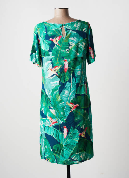 Robe mi-longue vert GEISHA pour femme