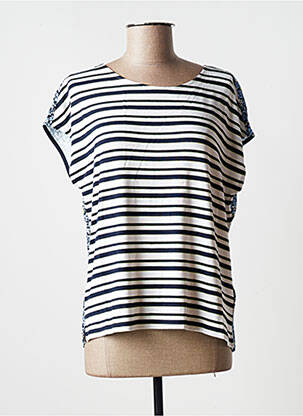Top tissage jersey manches courtes blanc STREET ONE femme