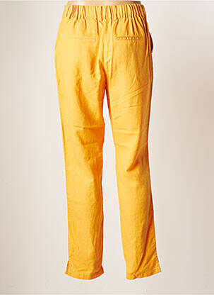 Pantalon chino fermeture zippée sous rabat boutonné taille normale orange C'EST BEAU LA VIE femme