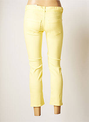 Pantalon 7/8 fermeture zippée sous rabat boutonné taille normale jaune STREET ONE femme