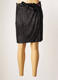 Jupe mi-longue stretch noir STREET ONE femme