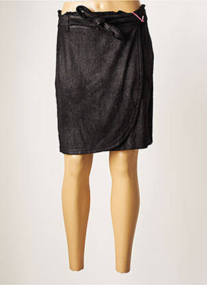 Jupe mi-longue stretch noir STREET ONE femme
